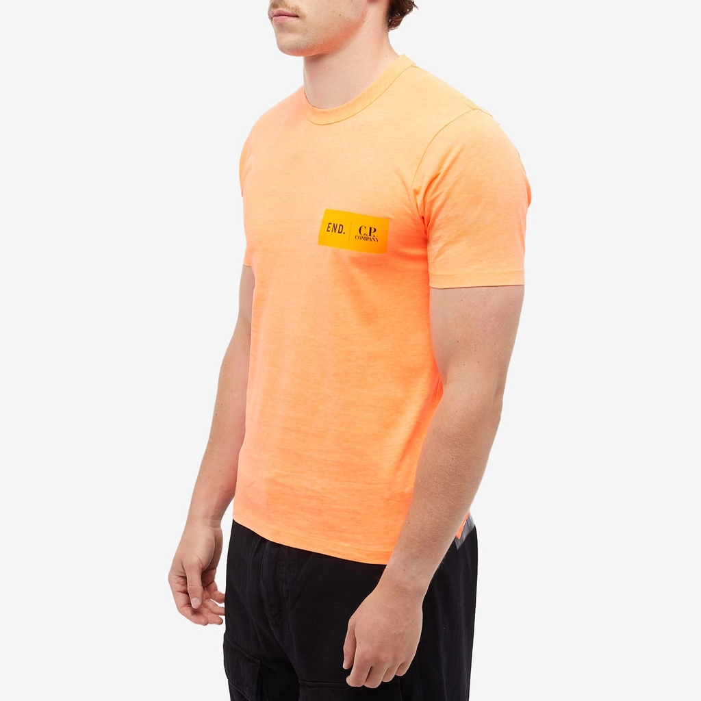 CP Company END. x  Men's ‘Adapt’ Plated Fluo Jersey T-shirt Orange